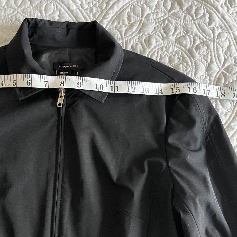 BCBGMaxAzria black front zipper long sleeve women's jacket size 4 - Picture 16 of 16